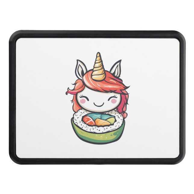 Sushi Roll Unicorn (1) Hitch Cover (Front)