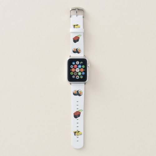 Sushi Rolls Food Japanese Crab Fish Fun Apple Watch Band