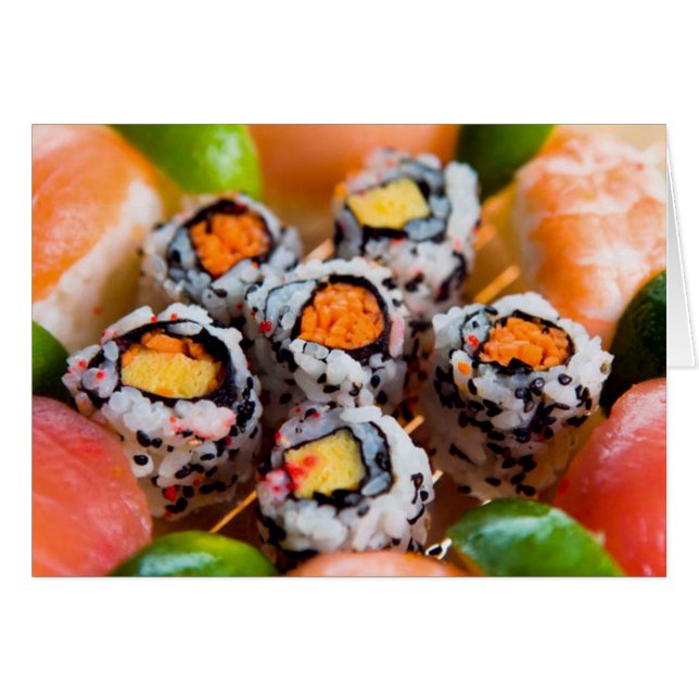Sushi & Rolls Note Card (Front Horizontal)