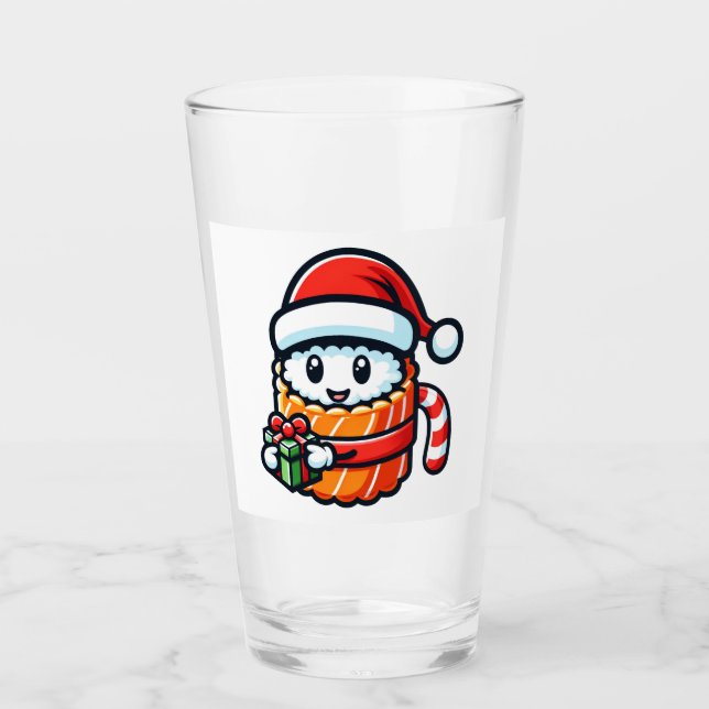 Sushi Santa - Festive Roll with Gift Glass (Front)