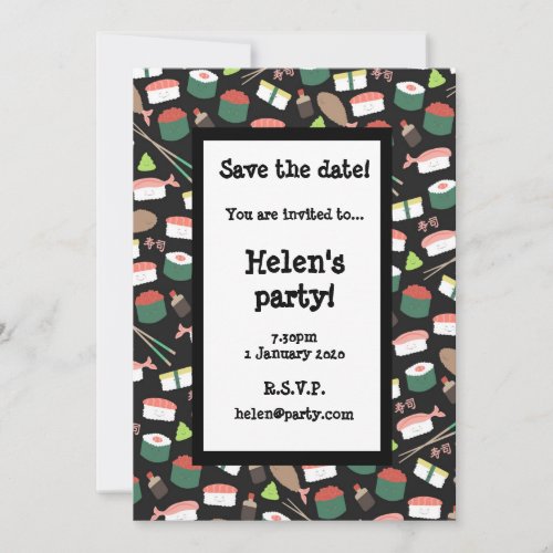 Sushi Save The Date Card