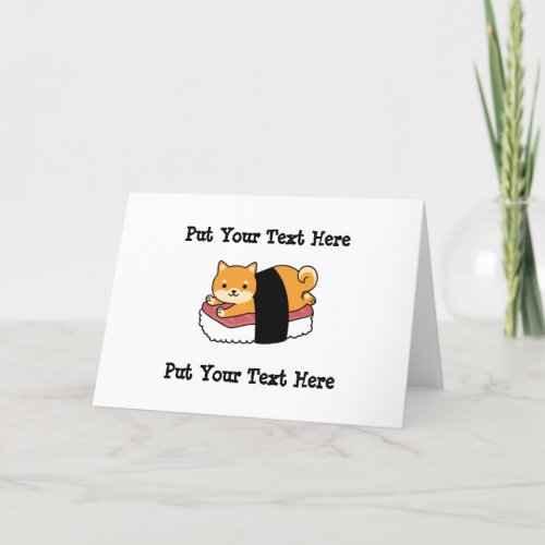 Sushi Shiba Inu _ Cute Dog Japanese Thank You Card