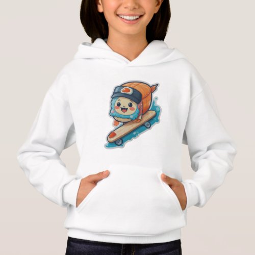  Sushi Skater Whimsical T_Shirt Designs Hoodie