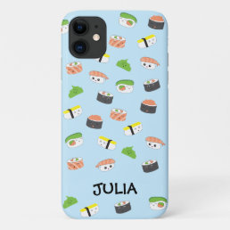 &quot;Sushi Smiles: Kawaii Style Sushi Illustration Pho iPhone 11 Case