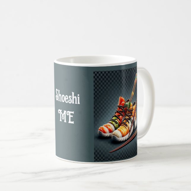 Sushi Sneakers with Chopsticks Humor  Coffee Mug (Front Right)