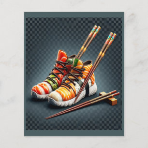 Sushi Sneakers with Chopsticks Humor Flyer