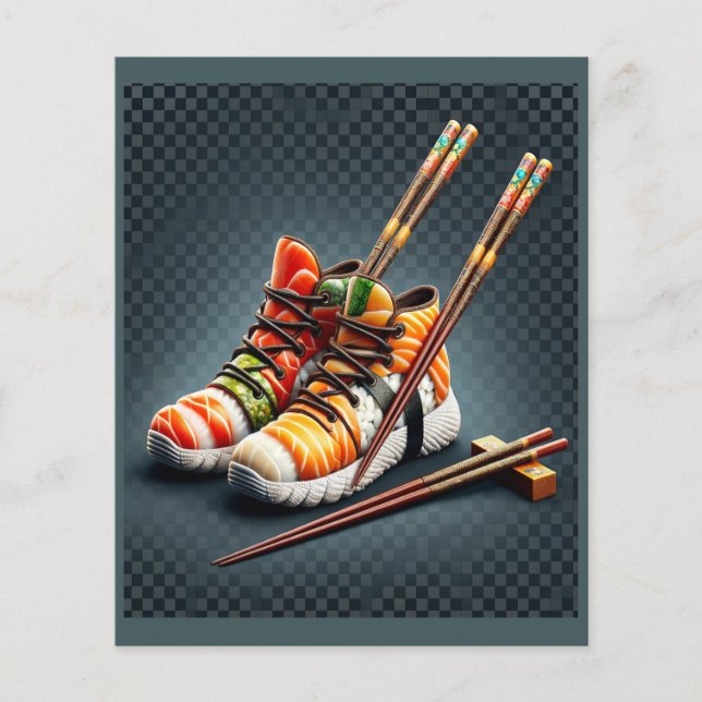 Sushi Sneakers with Chopsticks Humor Flyer (Front)