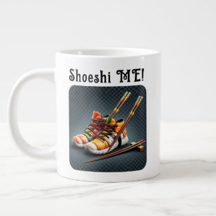 Sushi Sneakers with Chopsticks Humor Giant Coffee Mug