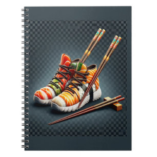 Sushi Sneakers with Chopsticks Humor Notebook
