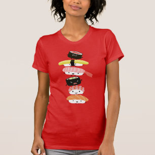Sushi Stack - Fun Tower of Kawaii Sushi Friends T-Shirt