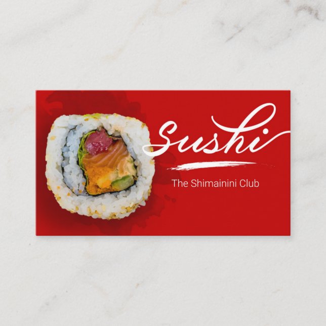Sushi store, Sushi business, Sushi delivery Business Card (Front)