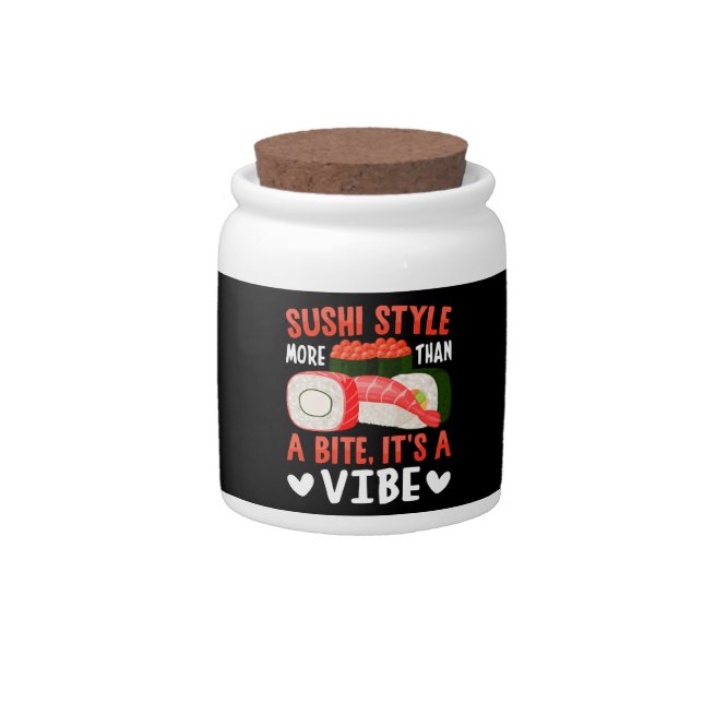 Sushi Style More Than a Bite Candy Jar (Front)