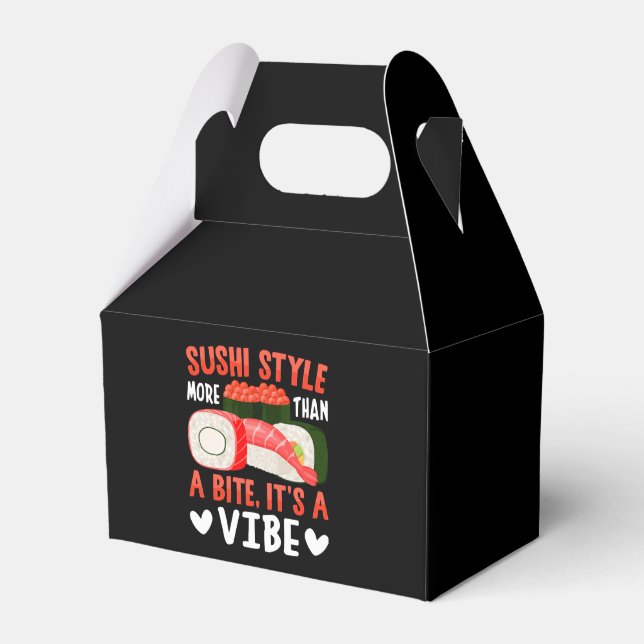 Sushi Style More Than a Bite Favor Boxes (Front Side)