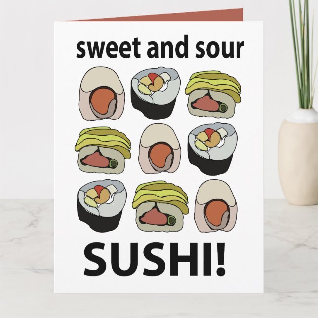 Sushi Sweet and Sour Sushi Card (Front)