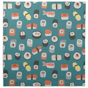 Sushi Teal Green Cloth Napkin