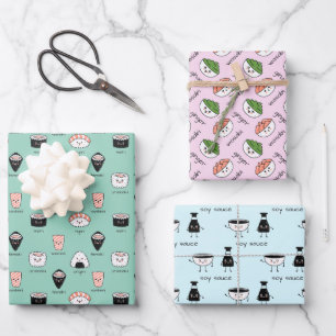 Sushi Temaki Wasabi Wrapping Paper Sheets