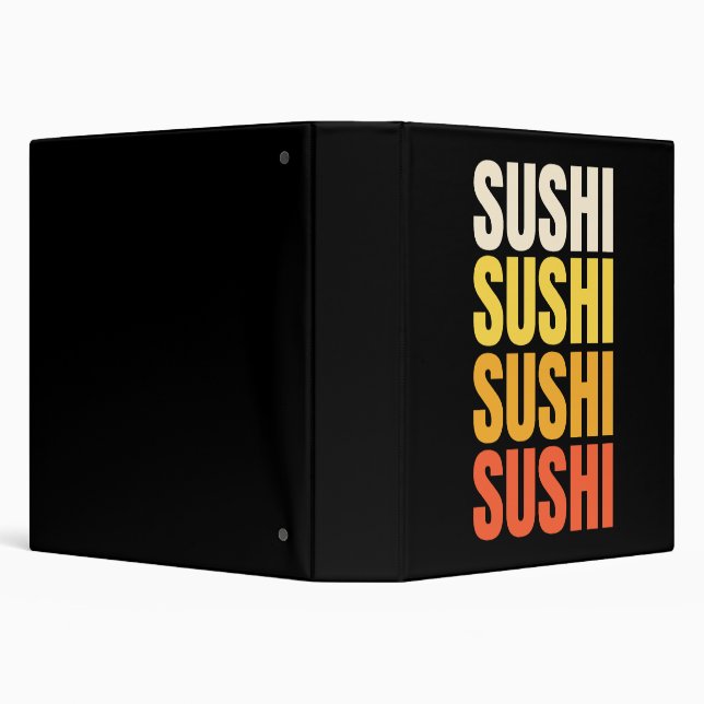 Sushi text design 3 ring binder (Background)