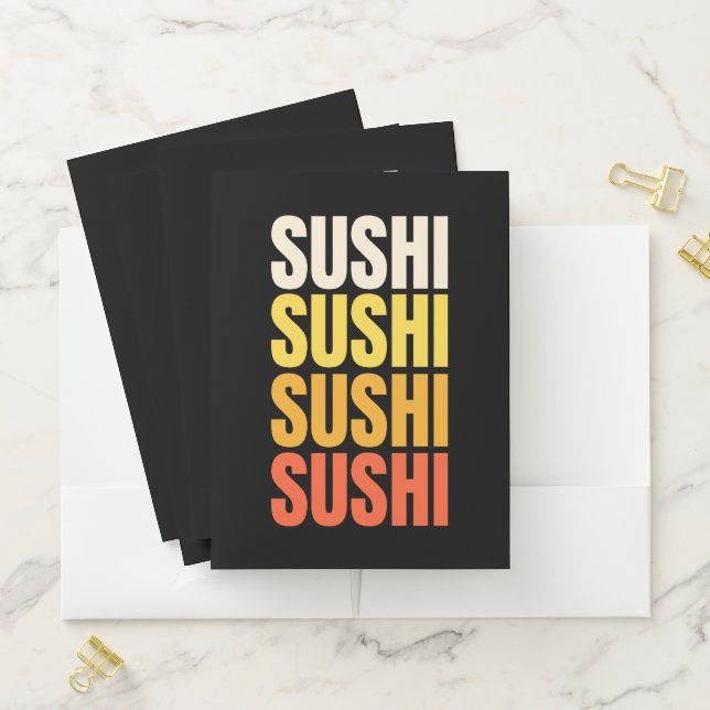 Sushi text design pocket folder (In Situ)