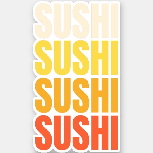 Sushi text design sticker