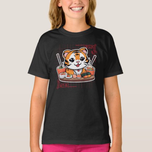 Sushi Tiger Served T_Shirt