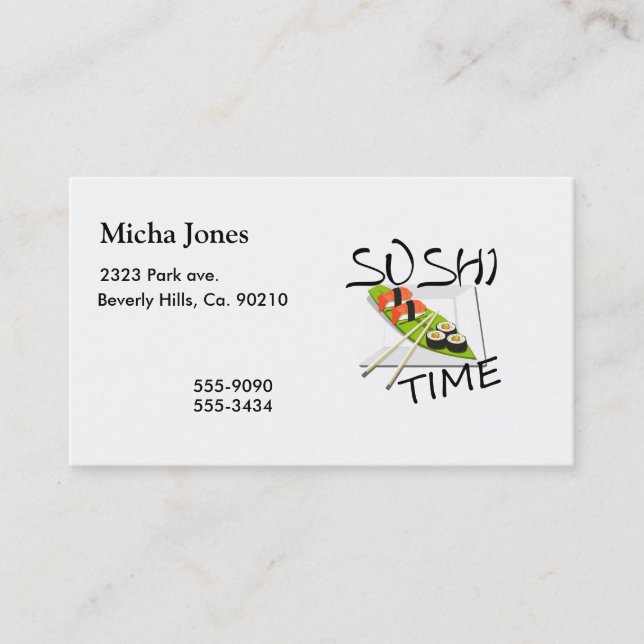 Sushi Time Business Card (Front)