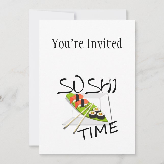 Sushi Time Invitation (Front)