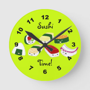 Sushi Time! Wall Clock