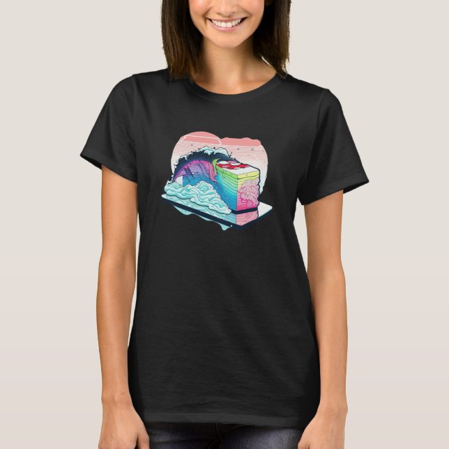 Sushi Vaporwave Retrowave Aesthetic T-Shirt (Front)
