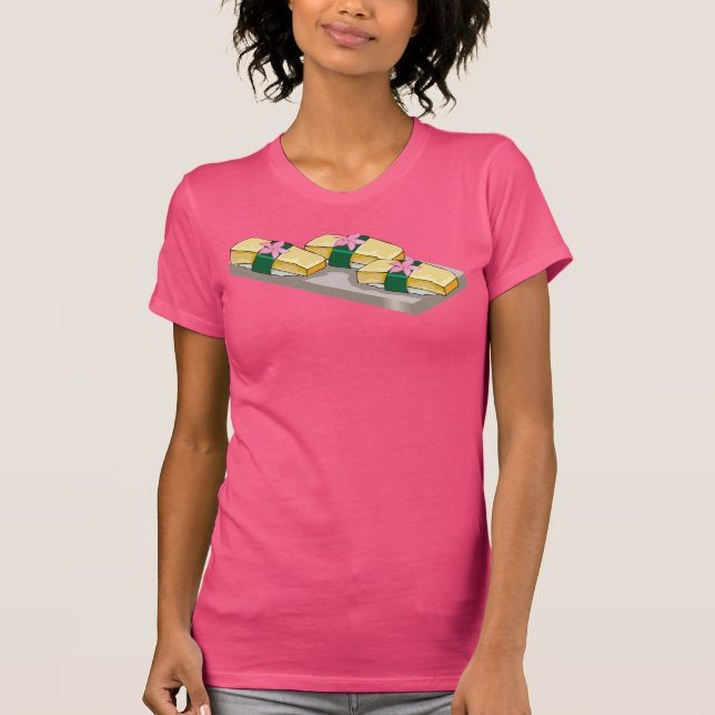 Sushi with Pink Flowers T-Shirt (Front)