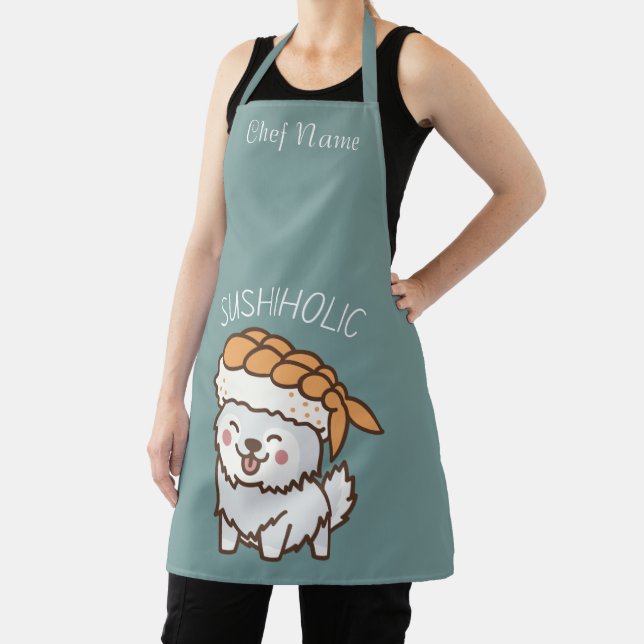 sushiholic, sushi cat apron (Insitu)
