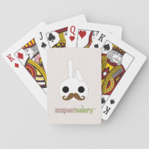 SuspectCelery™ Incognito Bunny Bits with Mustache Playing Cards