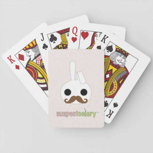 SuspectCelery Incognito Bunny Bits with Mustache Playing Cards