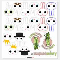 SuspectCelery™ Logo and Official Bunny Bits Sticker
