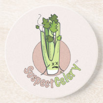 SuspectCelery™ Official Girl Gamer Logo Sandstone Coaster