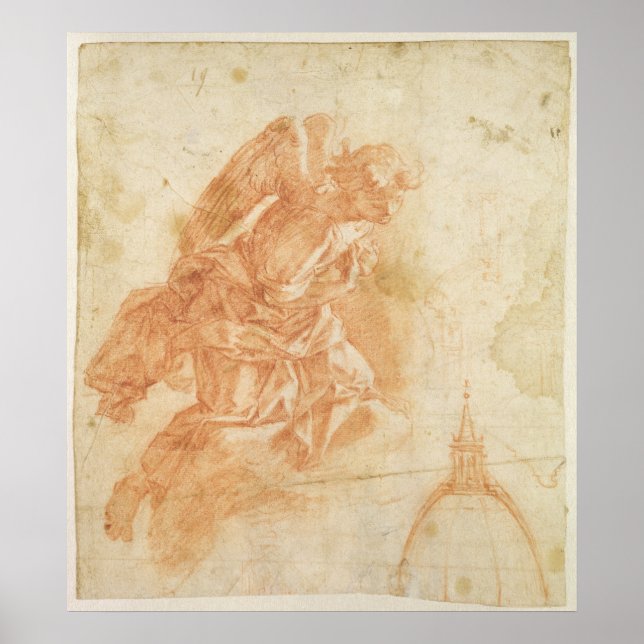 Suspended angel and architectural sketch, c.1600 poster (Front)
