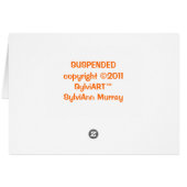 SUSPENDED copyright 2011 SylviART Cards (Back Horizontal)