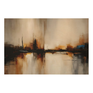 Suspended Horizon Wood Wall Art