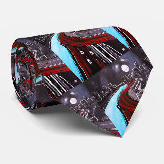 Suspended over the Blue Painting by Alfred Fox Neck Tie