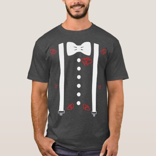 Suspenders And Bow Tie Costume Outfit for Day T_Shirt