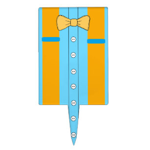 Suspenders and Bow Ties Boy's Birthday Party Cake Topper
