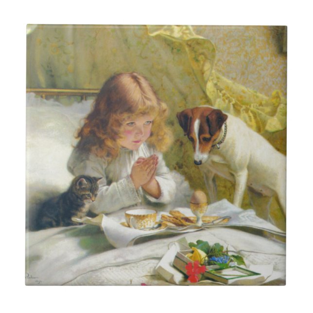 Suspense by Charles Burton Barber Ceramic Tile (Front)