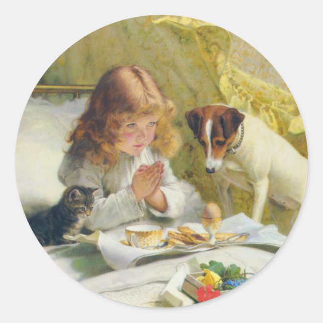Suspense by Charles Burton Barber Classic Round Sticker (Front)