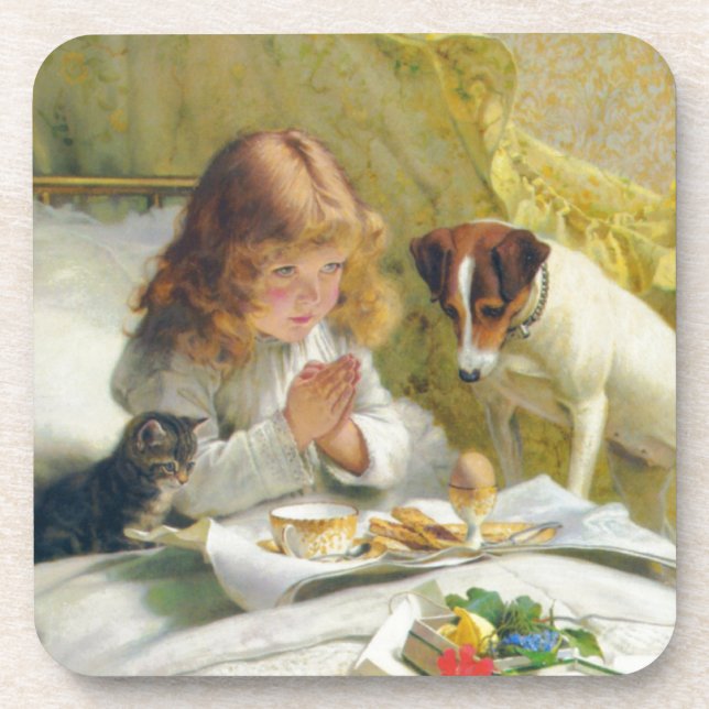 Suspense by Charles Burton Barber Drink Coaster (Front)