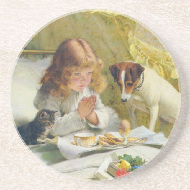 Suspense by Charles Burton Barber Drink Coaster (Front)