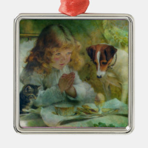 Suspense, Grunge Digital Art Metal Ornament