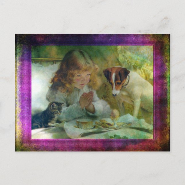 Suspense, Grunge Digital Art Postcard (Front)