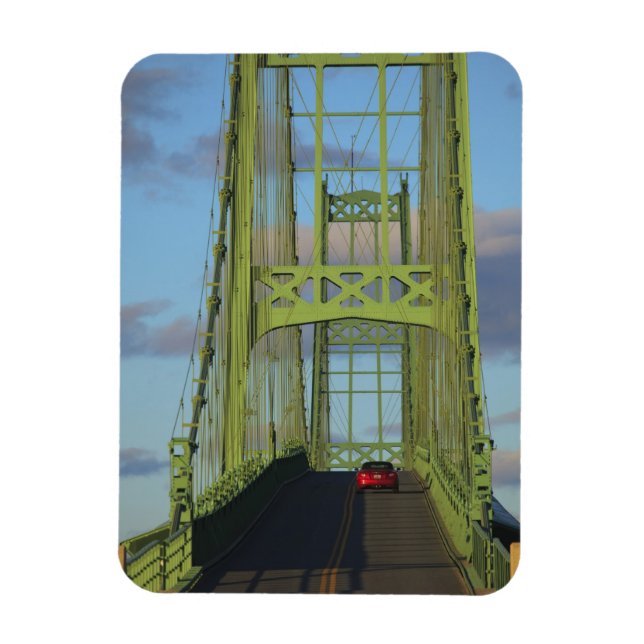 Suspension bridge onto Little Deer Isle Magnet (Vertical)