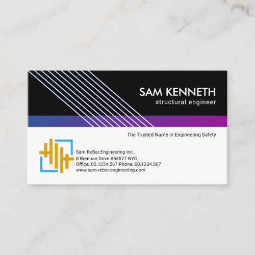 Suspension Cables Building Column Engineering Business Card