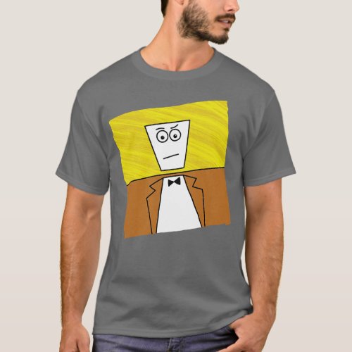 Suspicious Expression Drawing T_Shirt