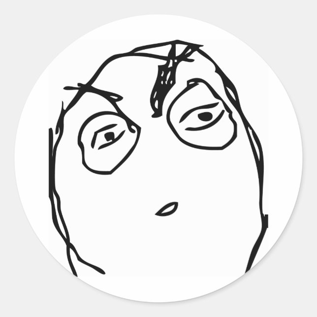 Suspicious Face Classic Round Sticker (Front)